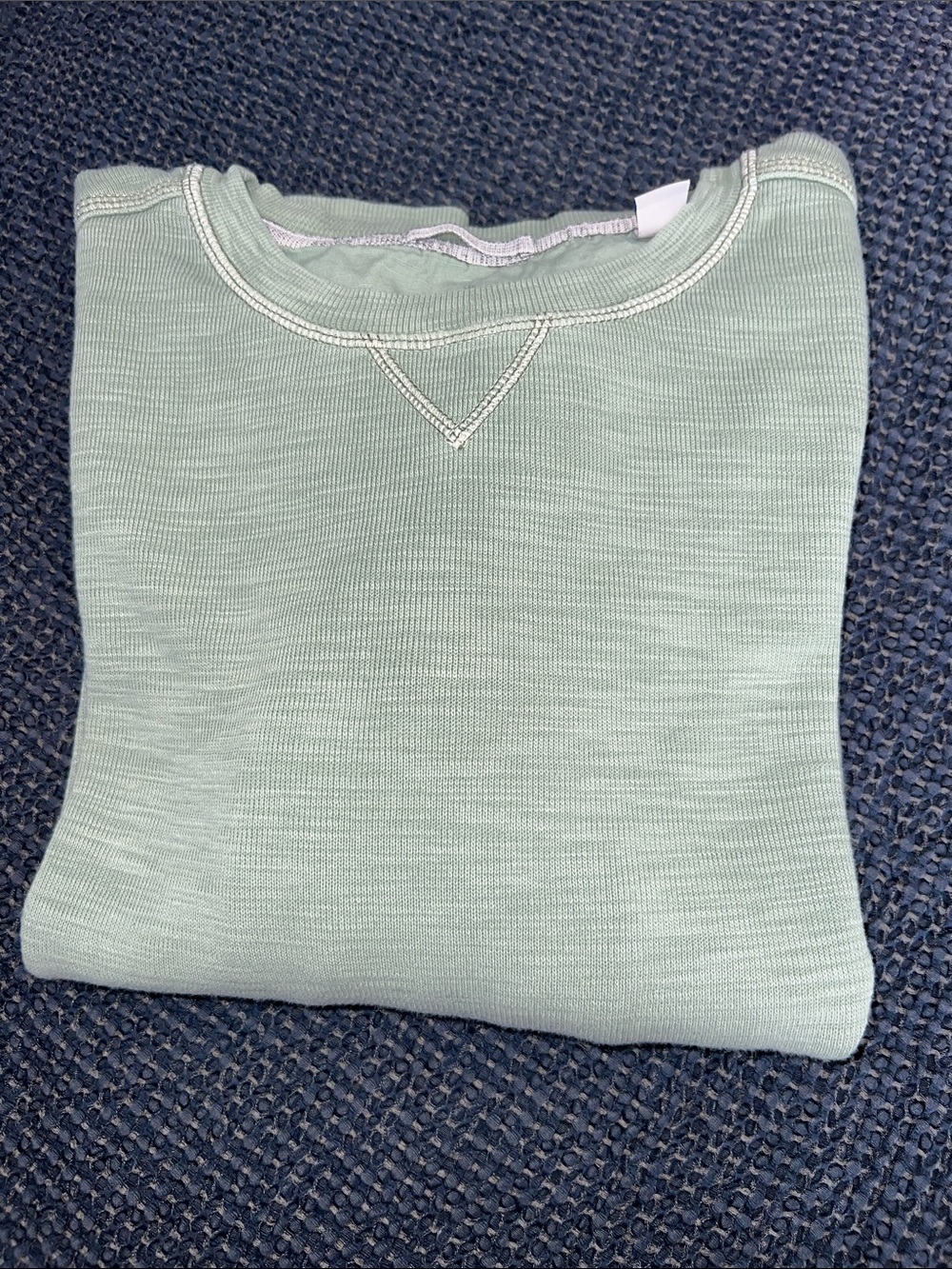 Tommy Bahama Sage Green Ribbed-Neck Crewneck